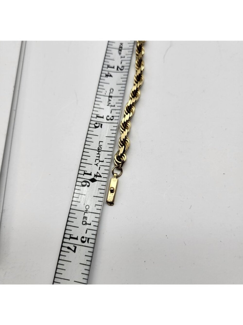 Heavy Gold Chain Solid 14k Italy Yellow Gold 27 Grams 16" Safety Clasp - Picture 12 of 12